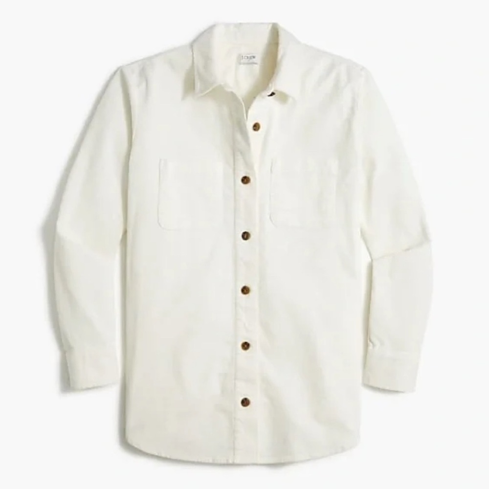 J.Crew Ivory corduroy Shacket NWOT